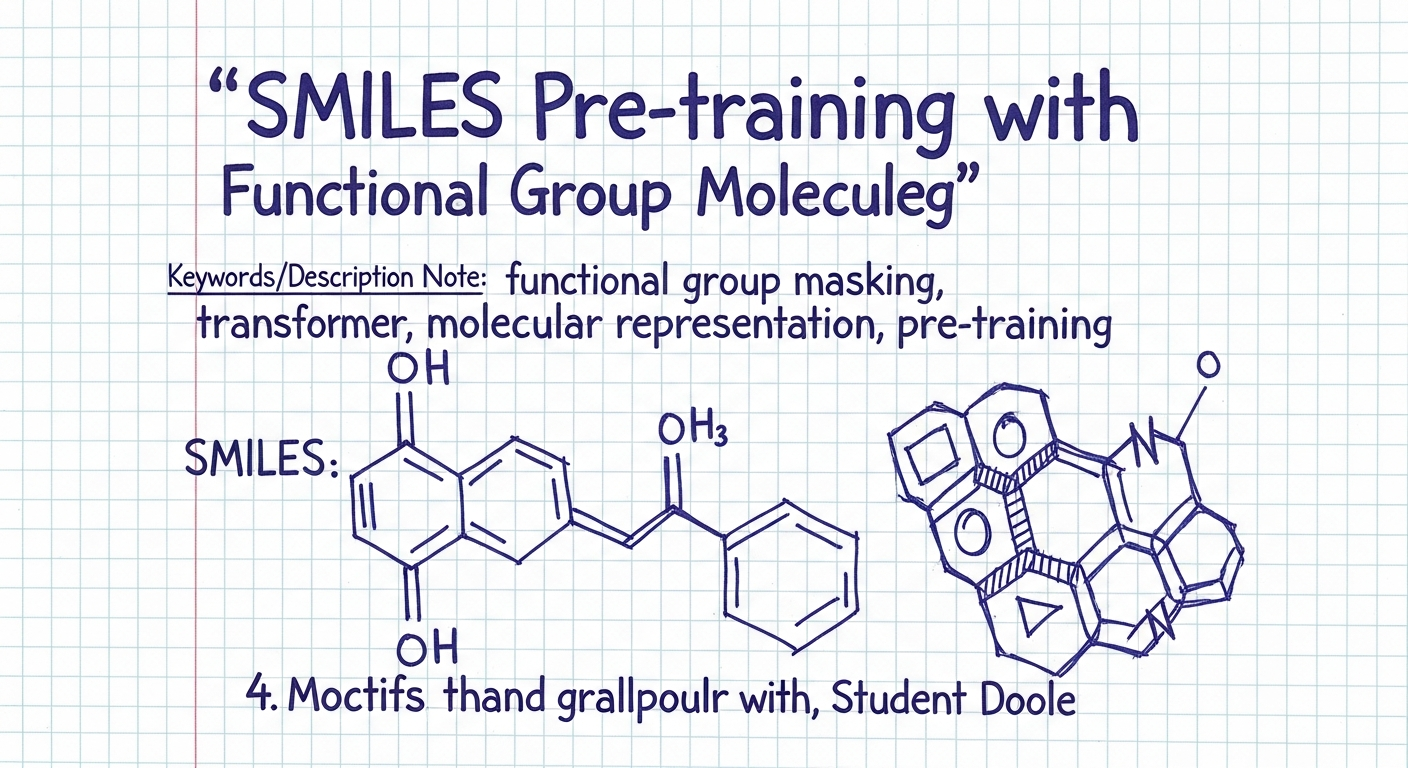 מודלים מולקולריים מאומנים מראש עם מיסוך קבוצות פונקציונליות אקראיות